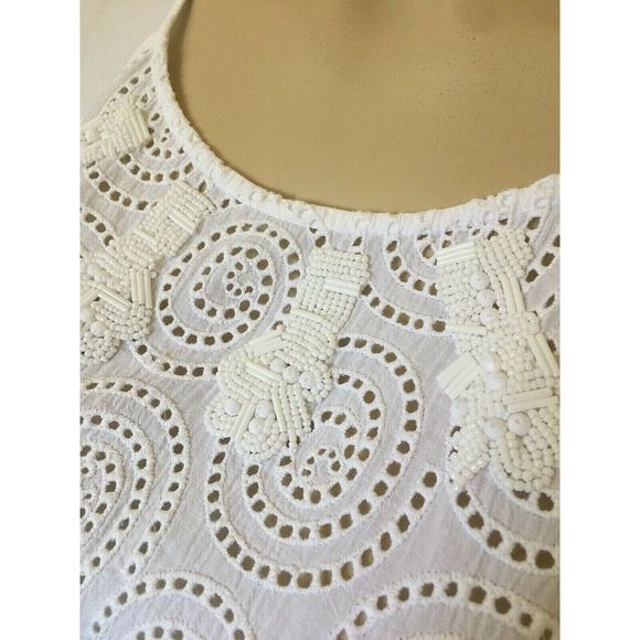 SEVENTY SERGIO TEGON Dress Tunic White Embroidered - Picture 5 of 7